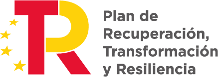 Logo del Plan de Recuperación, Transformación y Resiliencia, que simboliza un enfoque estratégico para la recuperación económica y social.